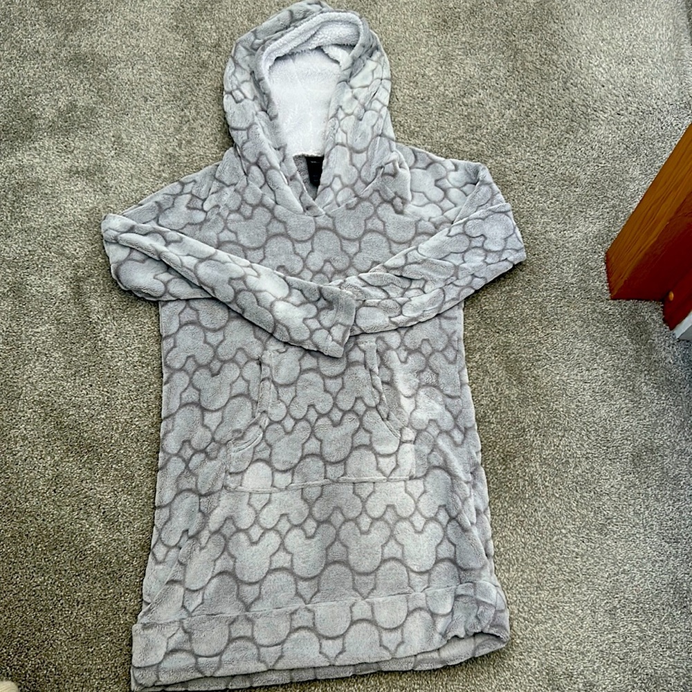 Disney Mickey Mouse sherpa and plush night gown with hoodie